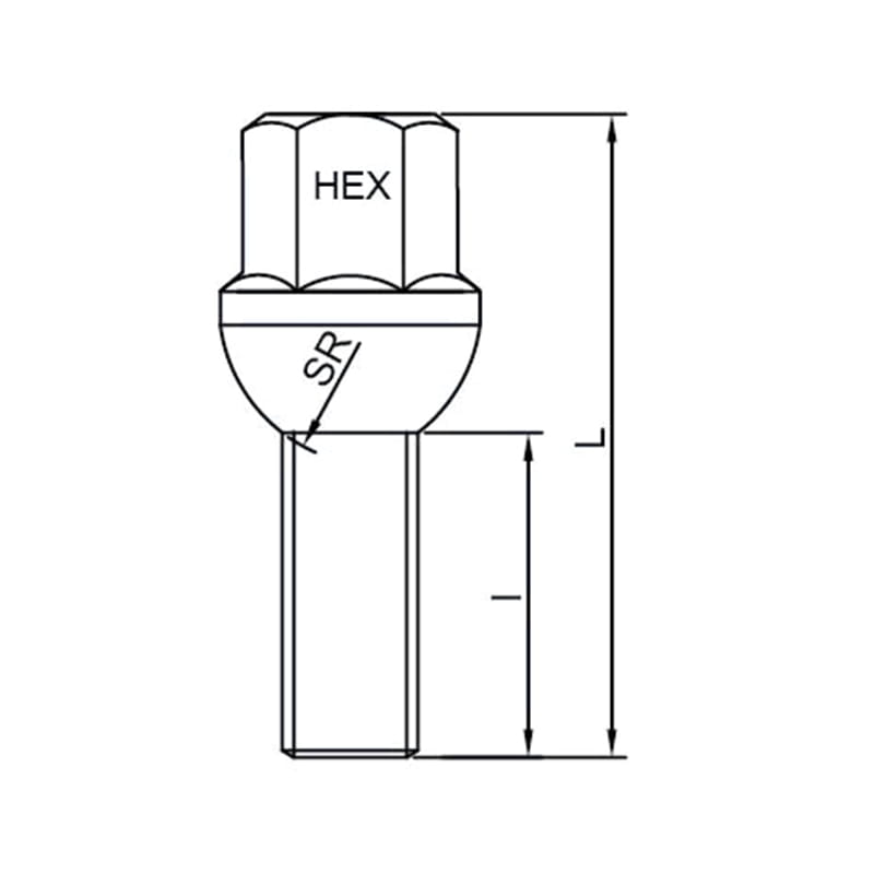 WF-B010 镀铬球形座椅车轮凸耳螺栓