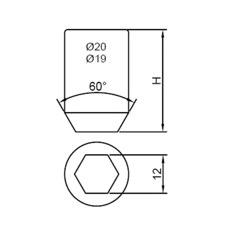 WF-N067 防腐蚀内六角调谐器凸耳螺母